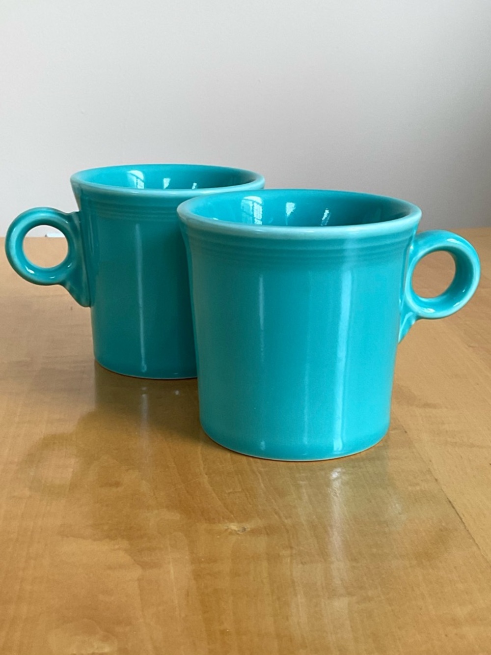 Fiesta HLC Turquoise Mug Set of 2 USA Homer Laughlin Coffee Cups